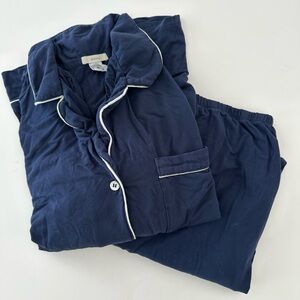 Eberjey Gisele TENCEL Modal Long PJ Set Size S, Navy Blue
